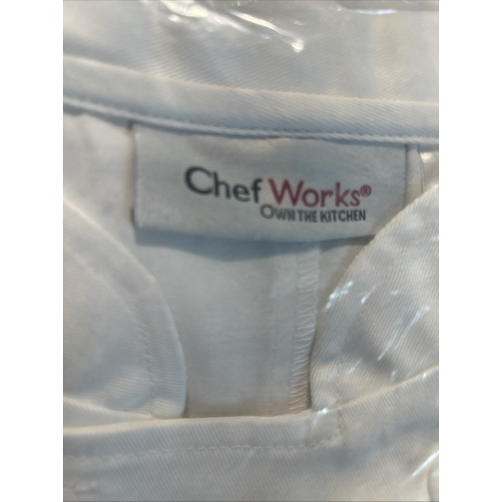NWT Chef Works Jacket Le Mans White XL Embroidered LCB Double Breasted‎ Culinary View 6